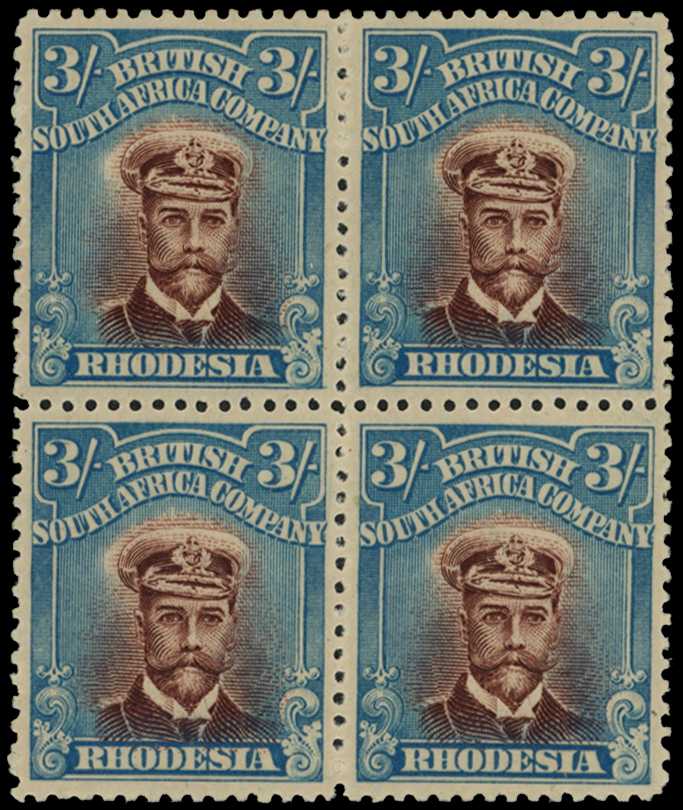 1917-20 3/- Head Die IIIA, perf 14. Fine...