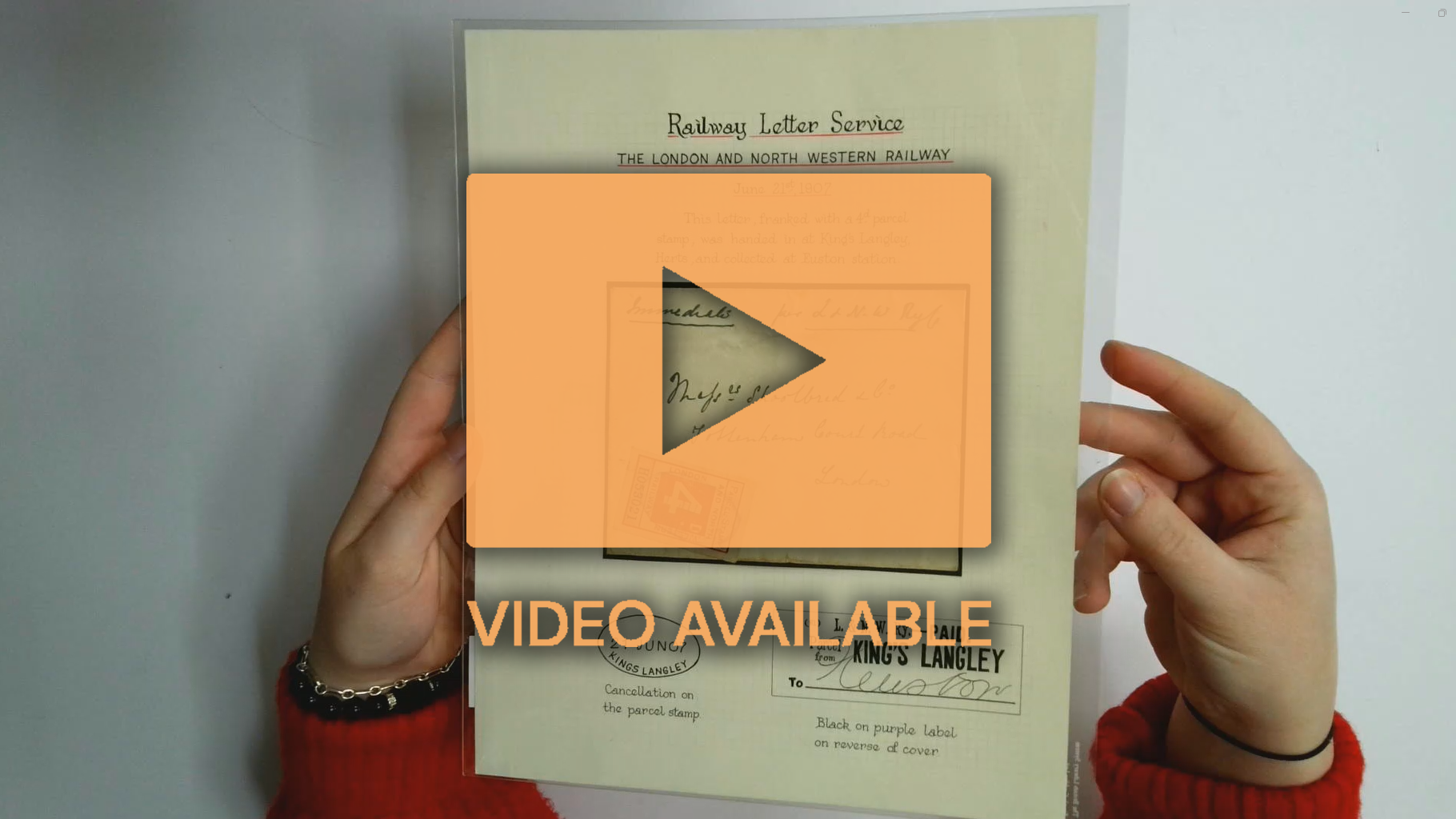 Railway Letter: 1907 envelope to London via London and North Western Railway