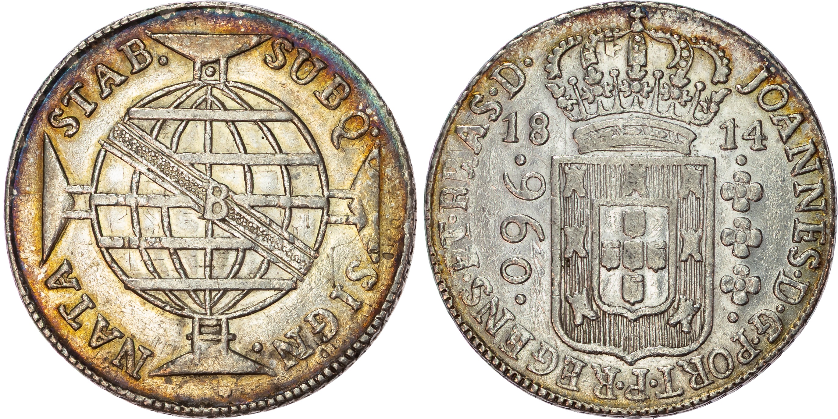Brazil, João VI (1799-1818), silver 960 Réis, 1814 B