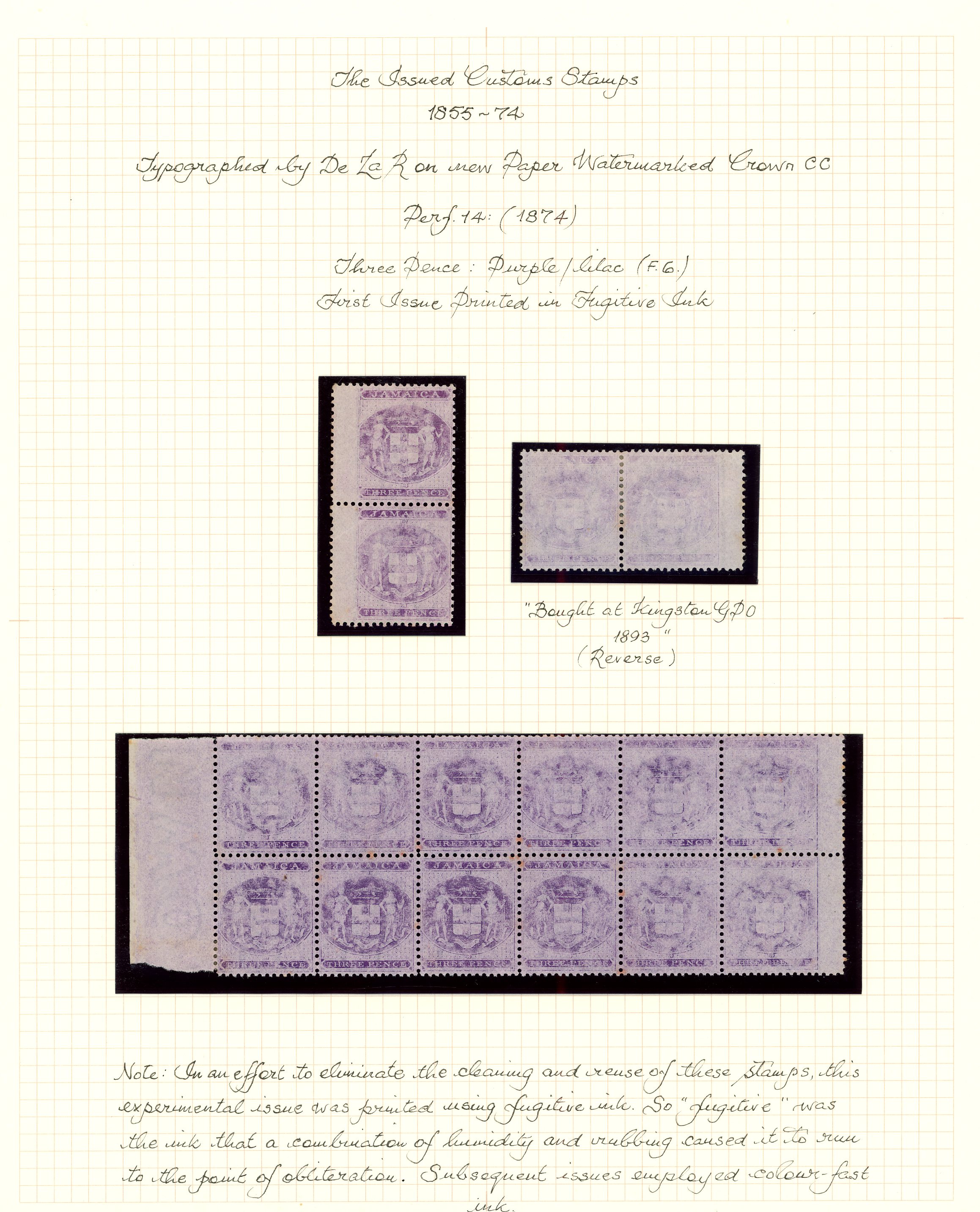 Postal Fiscal. 1855-74 Detailed...