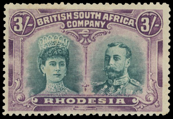 3s bluish green and reddish violet RSC B, position 28 mint