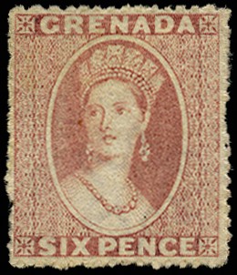 1863-71 6d rose, wmk small star (upright), rough...