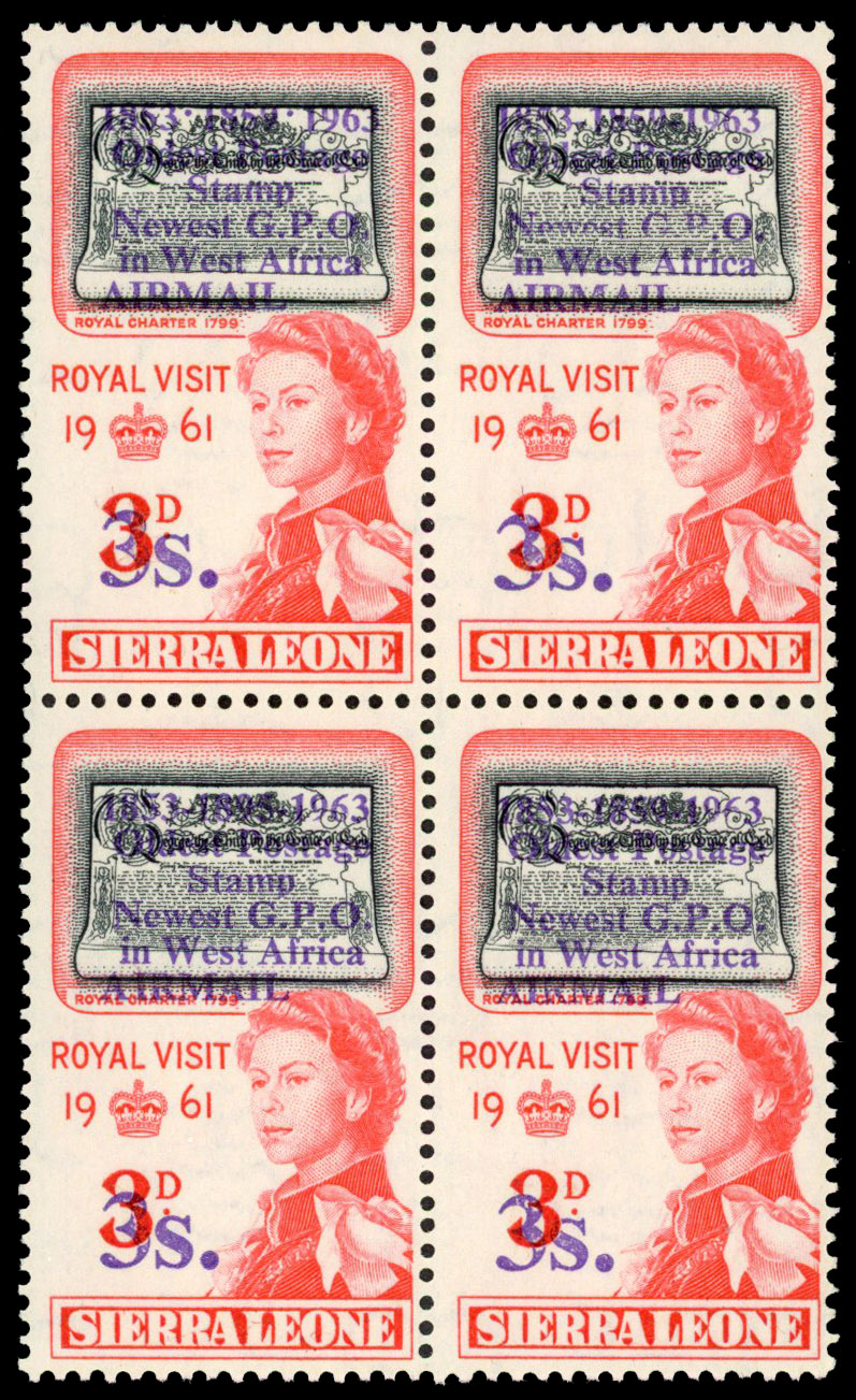 Sierra Leone SG 282a block mint