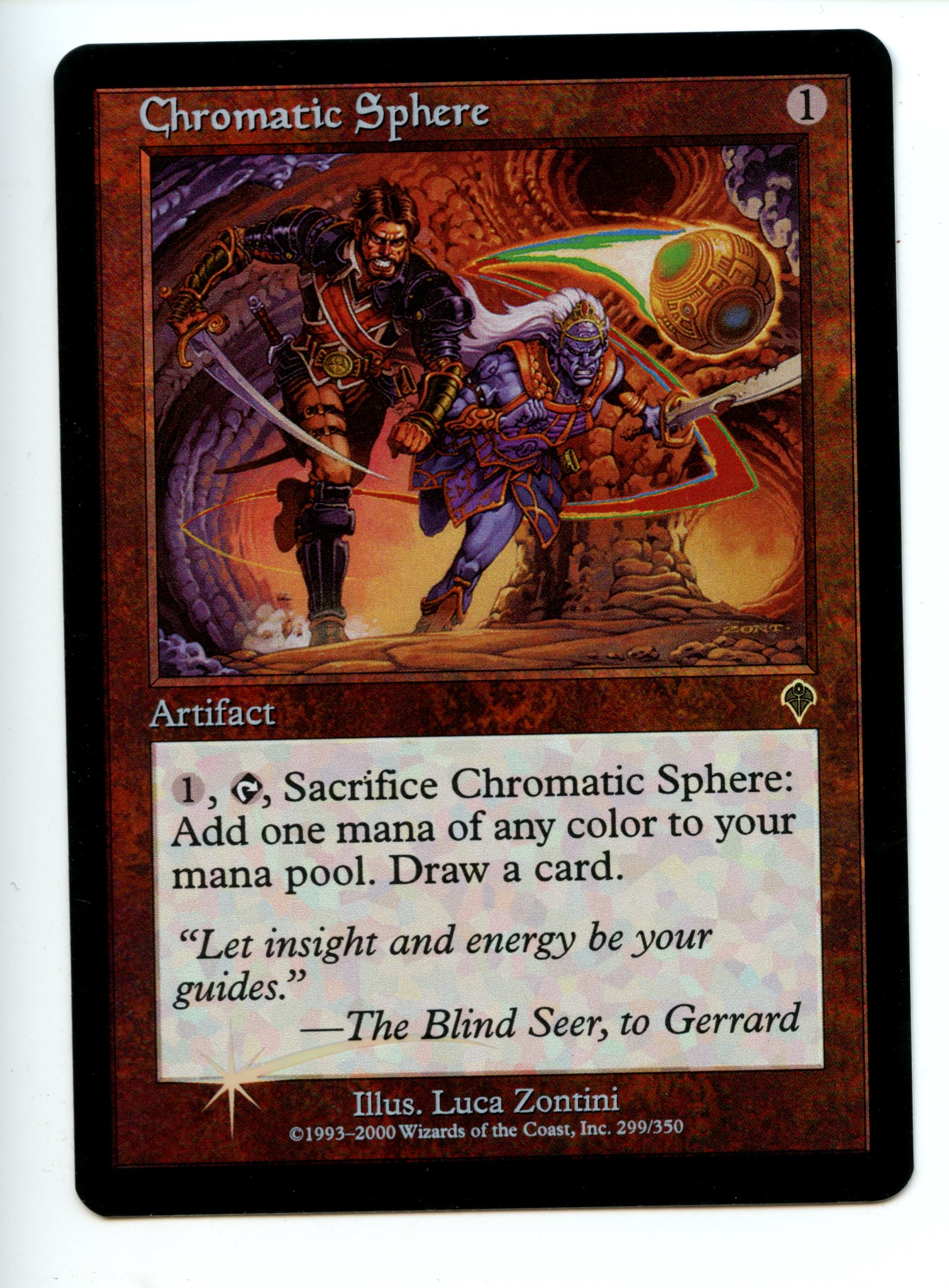 Magic the Gathering - Chromatic Sphere Foil  - Invasion  - Lightly Played 