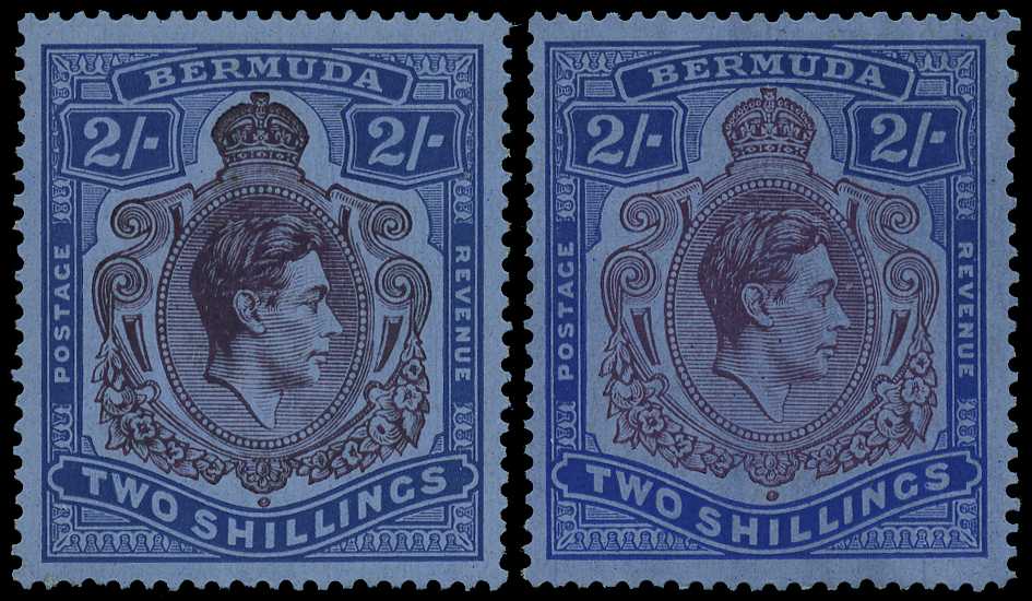 1937 and 1940 printings of the 2/- with the...