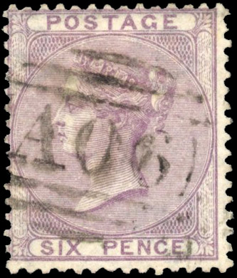 British Honduras GB 1856 6d used in