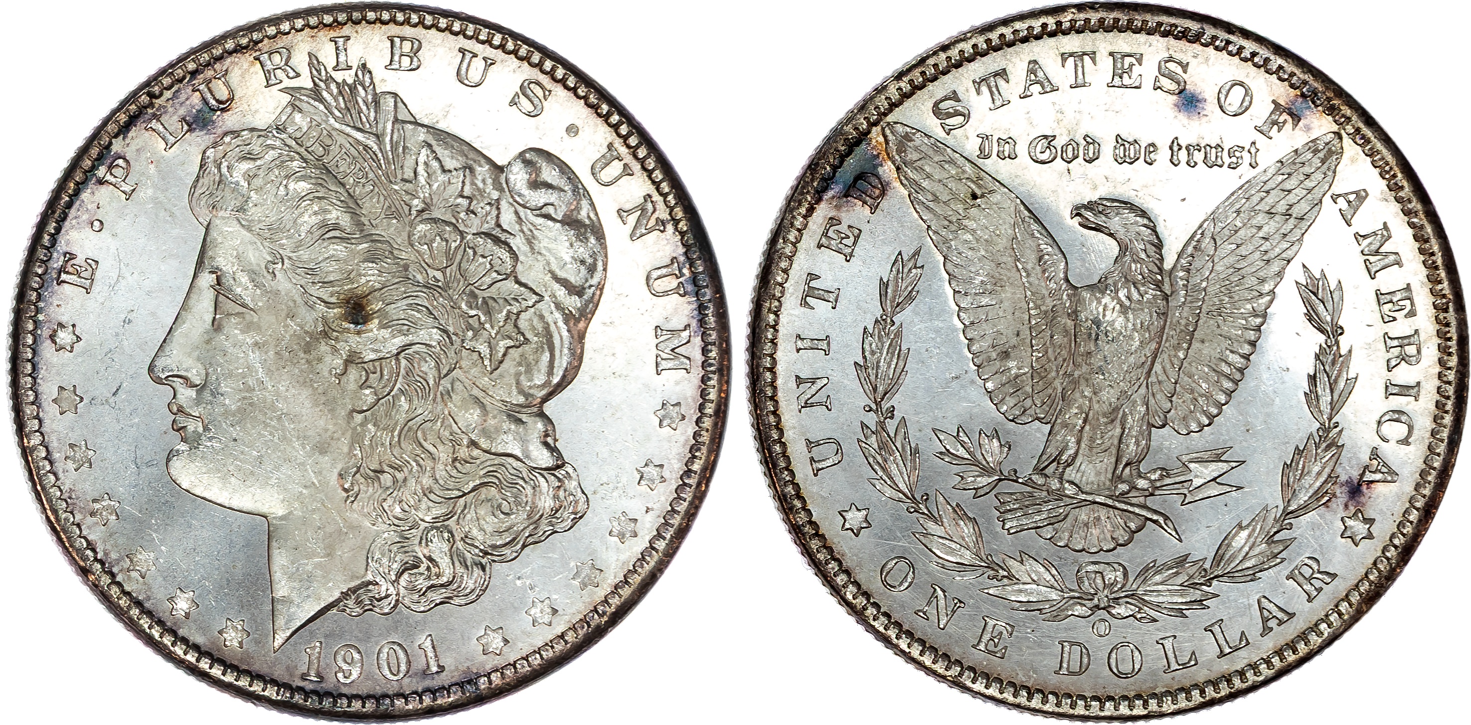 USA , silver Morgan Dollar, 1901, New Orleans, 26.79g (KM 110). Uncirculated, prooflike.…