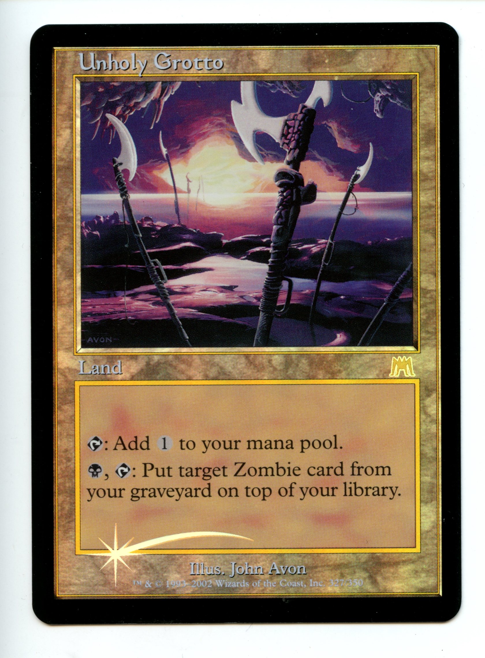 Magic The Gathering  - Unholy Grotto FOIL  - Onslaught - Near Mint 