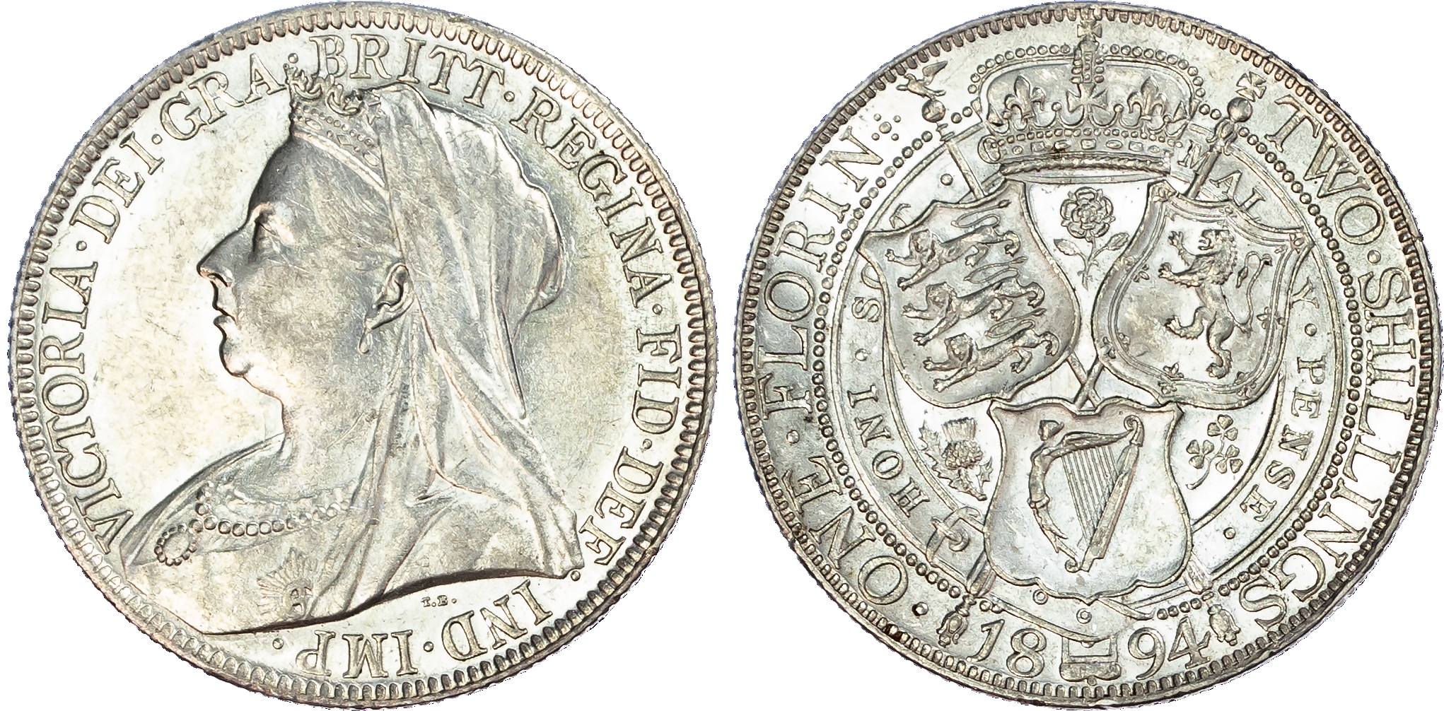 Victoria (1837-1901), Florins, 1893, 1894, 1895, 1897, 1901 (5)
