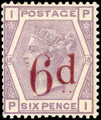 GB 1880 SG 162 6d on 6d mint