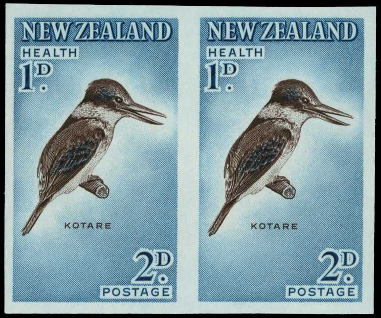 1960 2d + 1d Kotare imperforate horizontal...