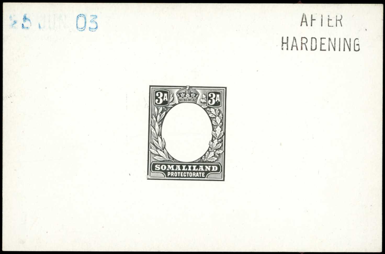 1903 die proof of frame for 1904 KEVII 3a...