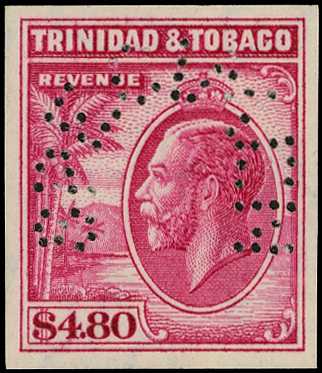 1935 $4.80 rose-carmine, imperforate proof...