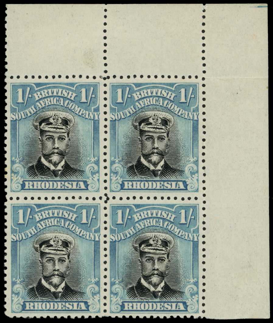 1922-4 1/- Head Die IIIB, perf 14, white...