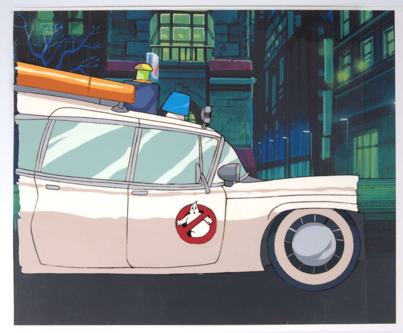 The Real Ghostbusters Original Title Sequence Ecto-1 Production Cel (DIC Animation 1983-1991)
