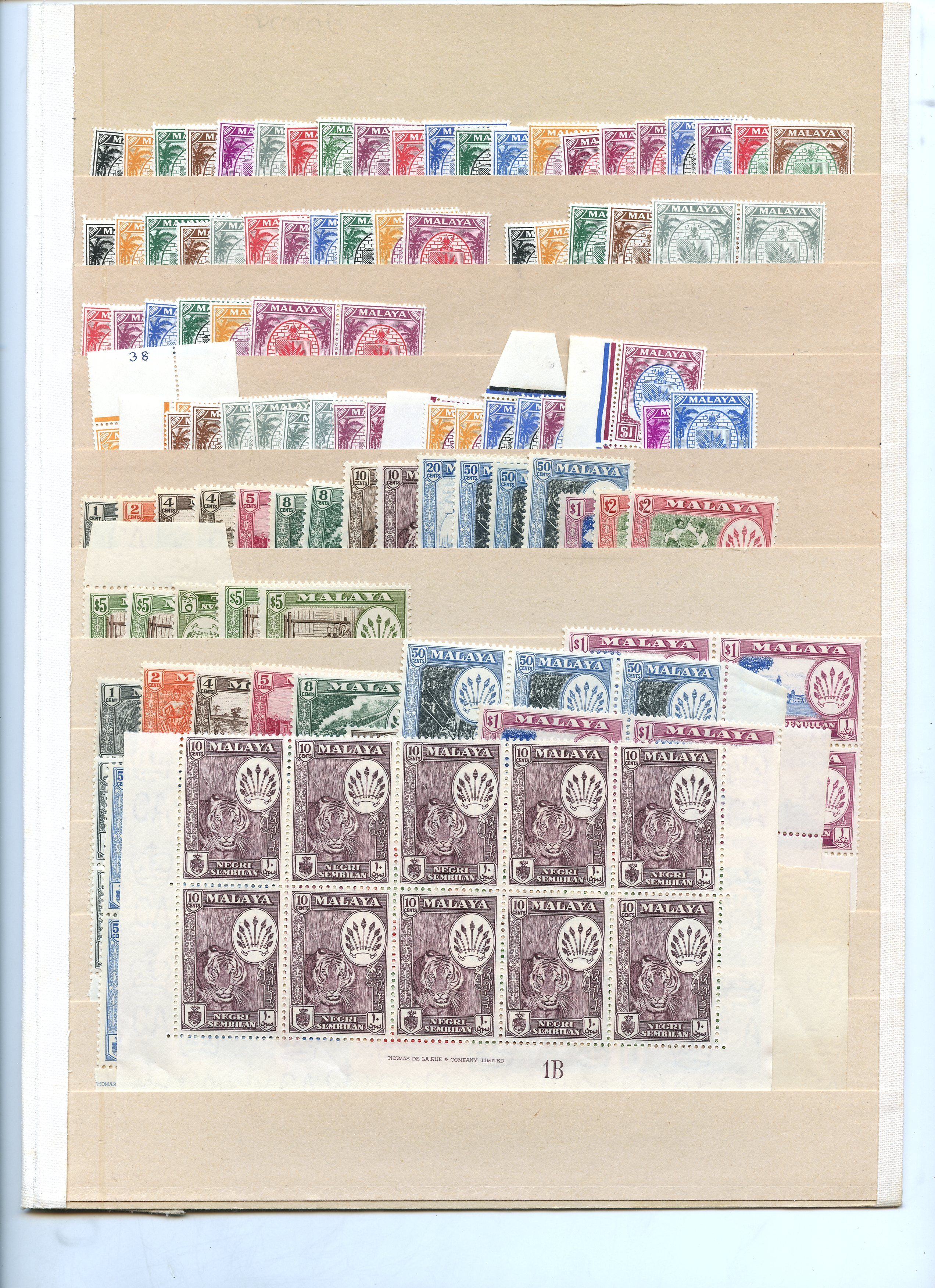 Negri Sembilan 1949-63 range mint