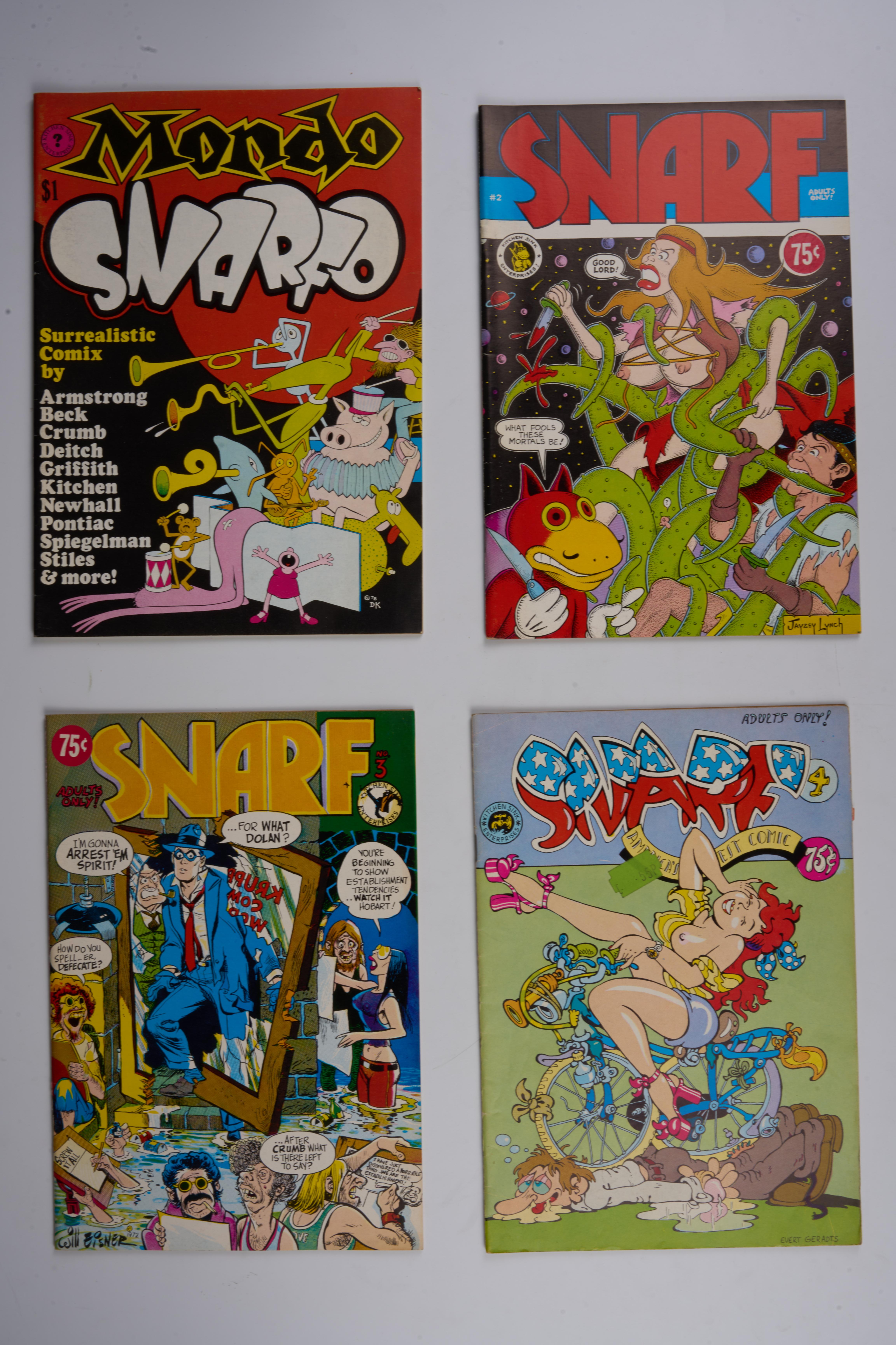 Underground Mondo Snarfo, Snarf, Nard n' Pat & San Francisco Comics (Kitchen Sink/Last Gasp, 1972-83) Bundle of 14