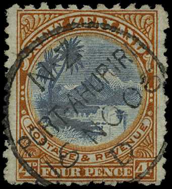 1903-7 Cowan paper Single watermark 4d blue...