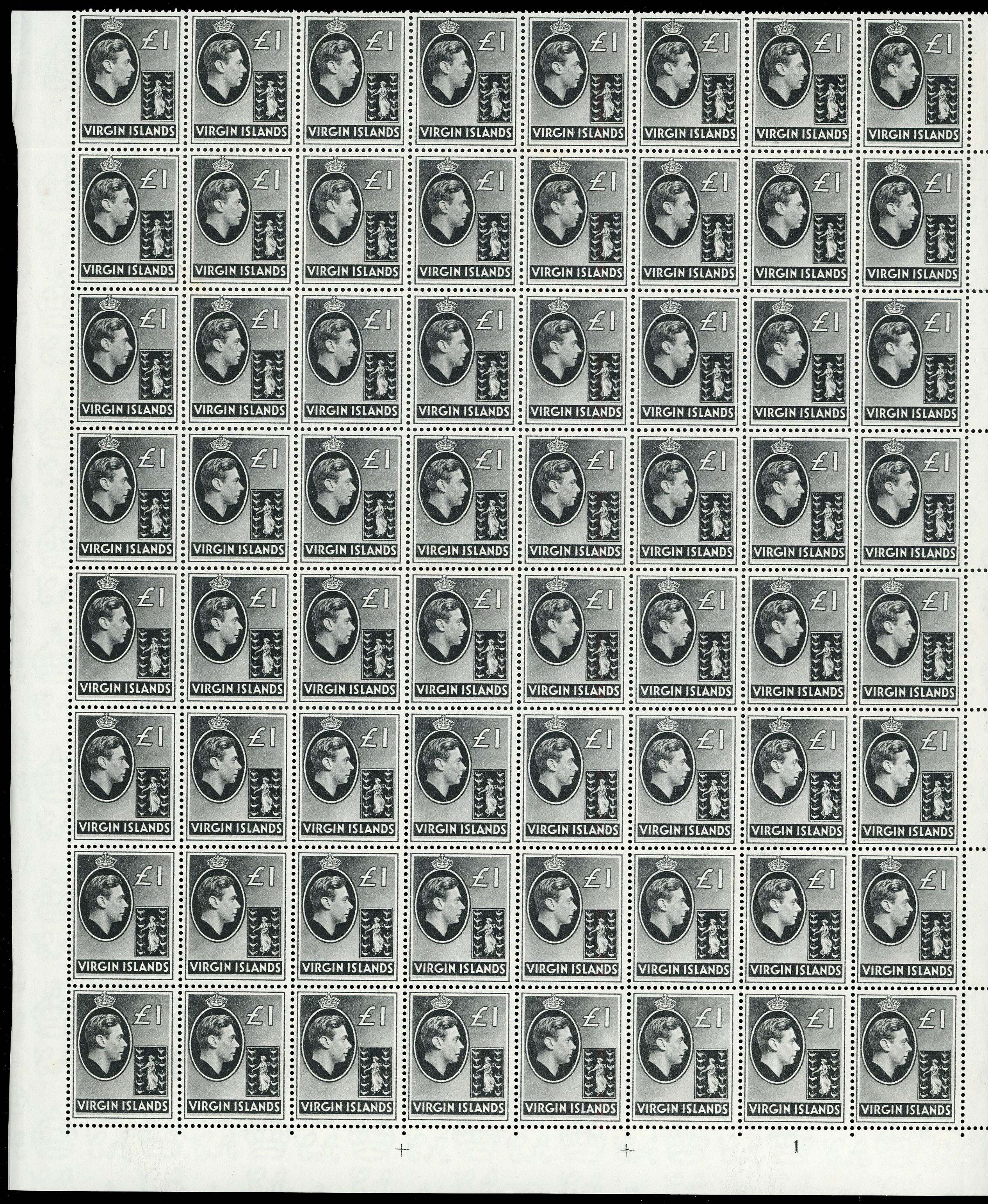 BVI SG 120-121 blocks mint