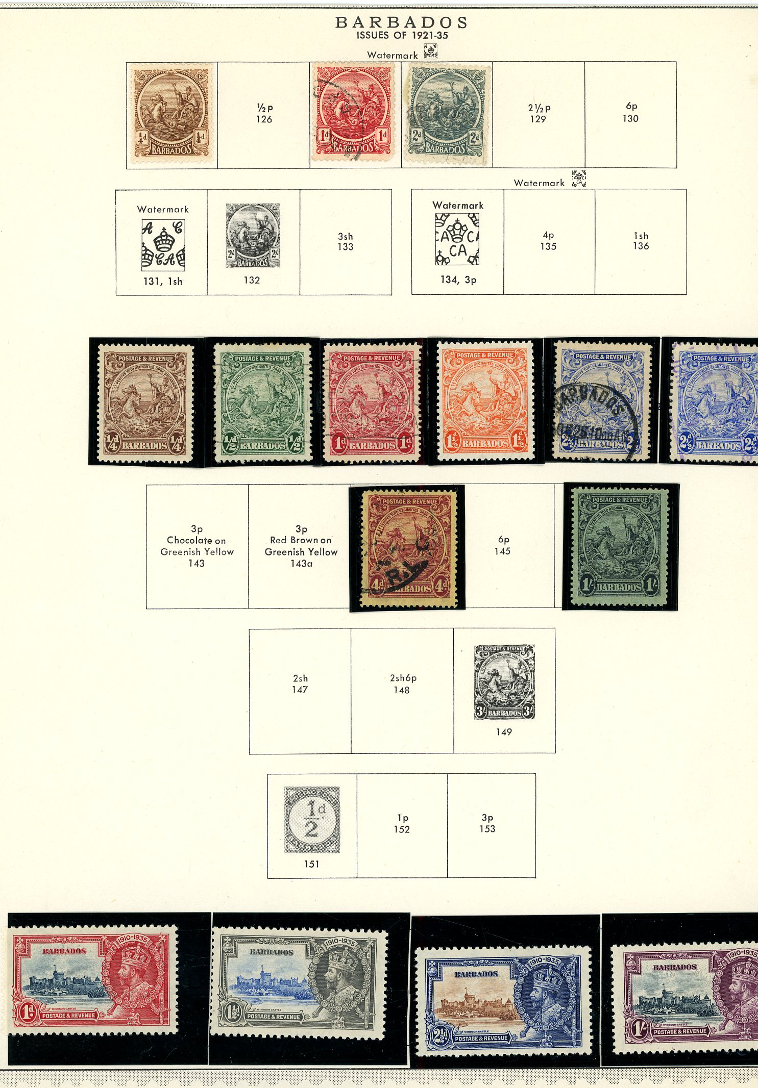 Barbados 1855-1960s mint and used collection