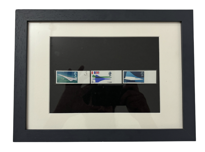 Featuring Concorde - 1969 First Flight of the Concorde, marginal set of 3 imperf. imprimaturs, "BPMA" H/S on reverse. Scarce.