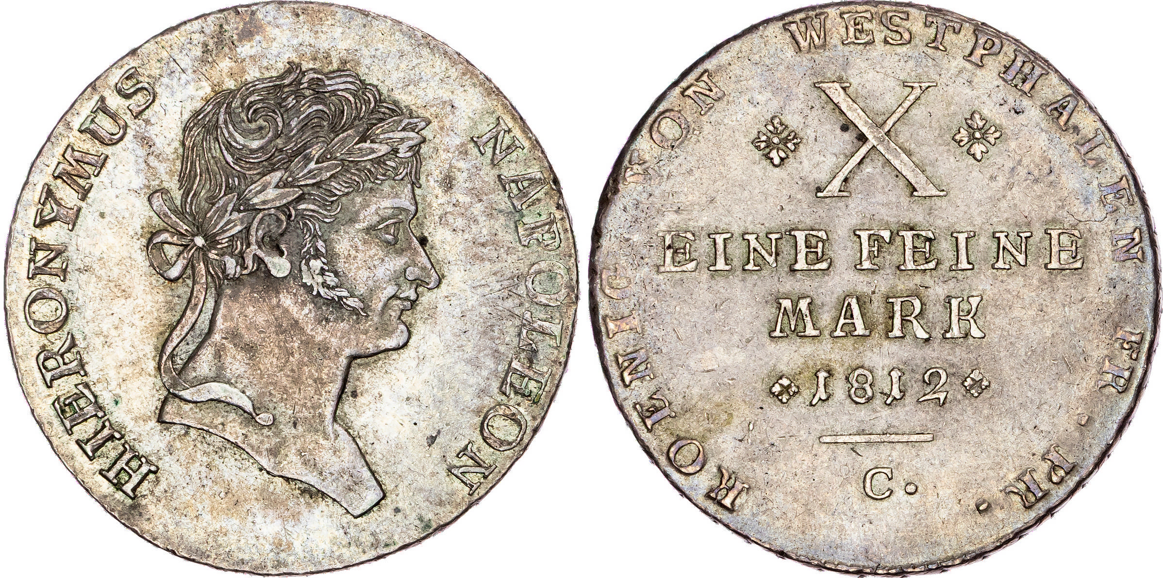 Germany, Westphalia, Jérôme Bonaparte (1807-1813), silver Taler, 1812