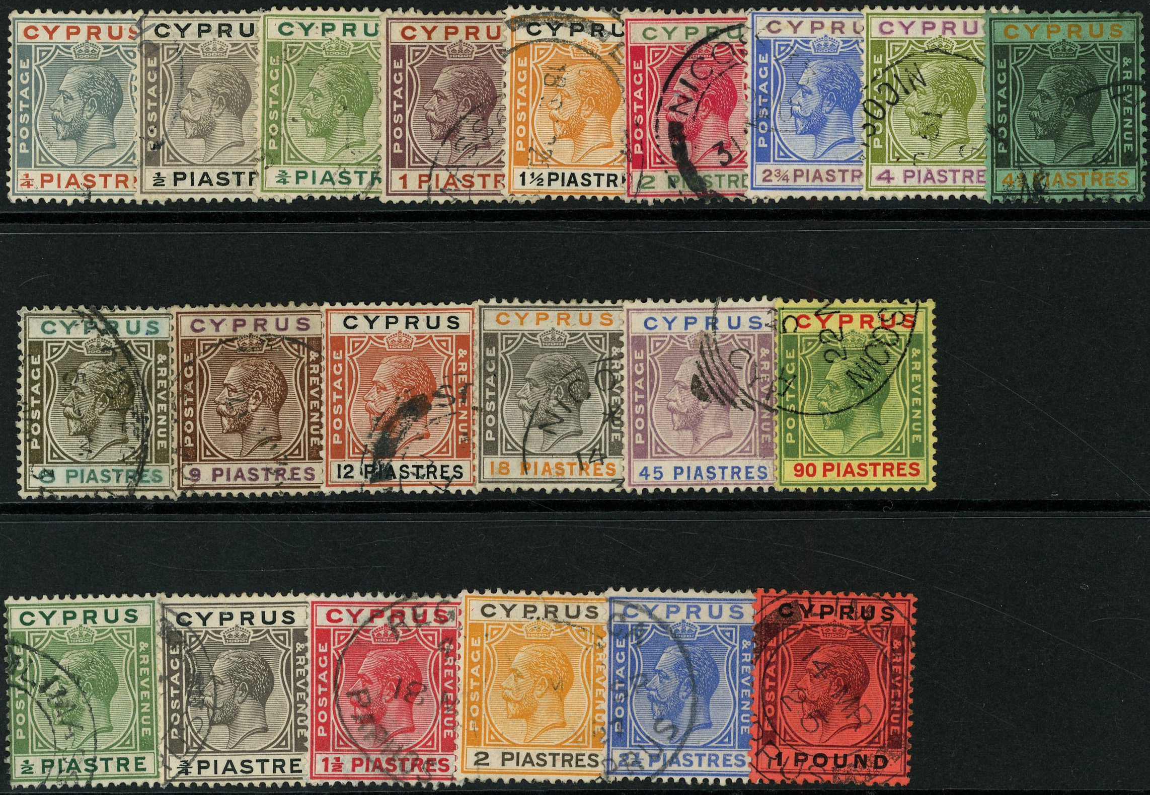 Cyprus SG 102-122 used