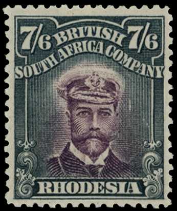 1913-7 7/6d Head Die II, perf 14. Large...