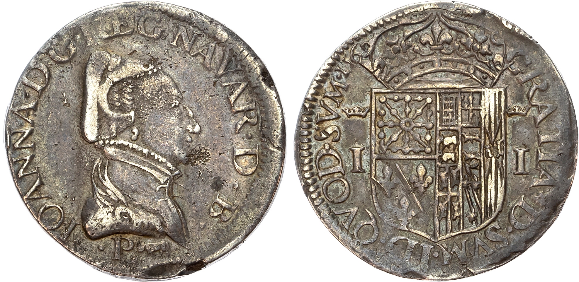 France, Navarre, Jeanne d'Albret (1562-1572), silver Teston