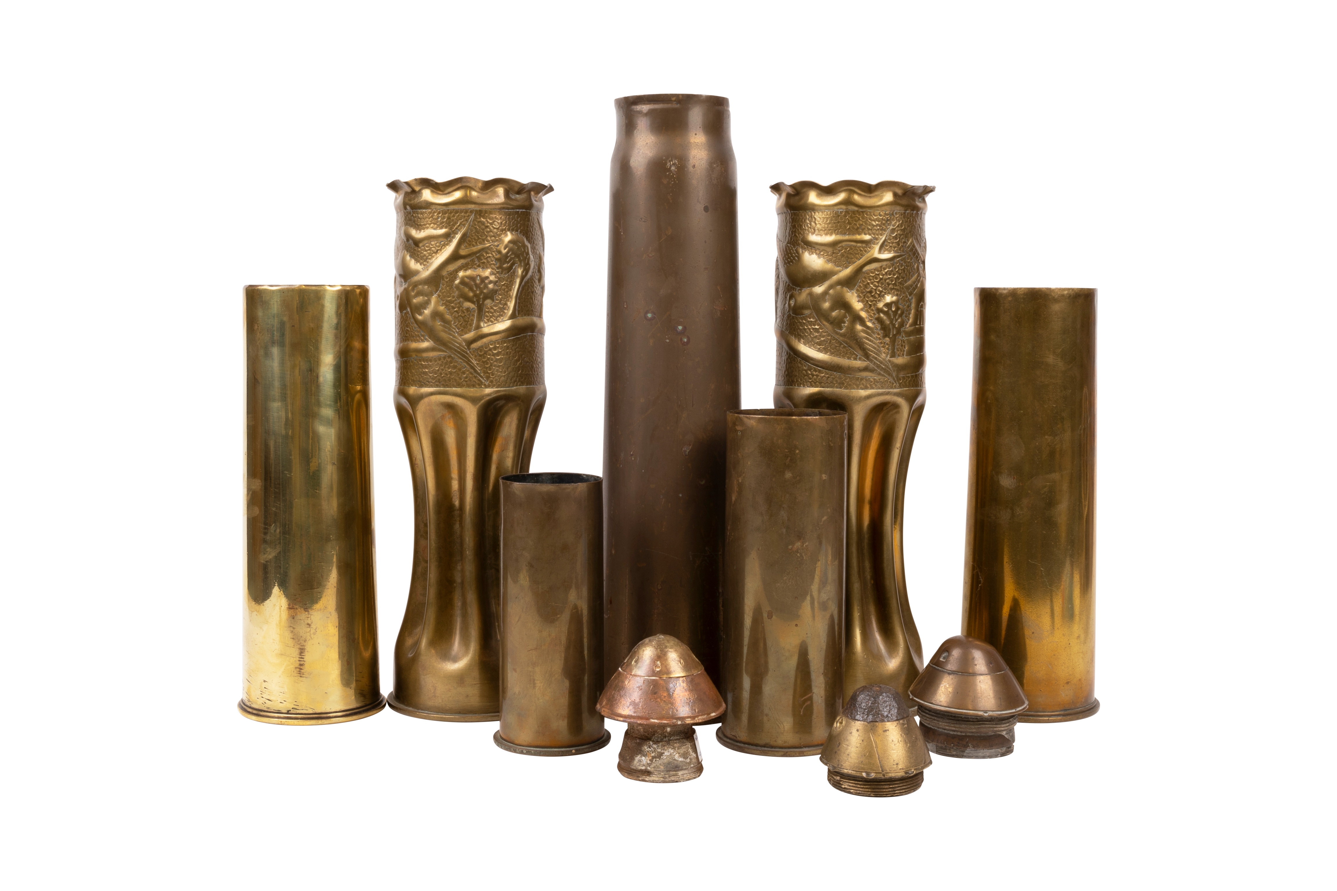 Trench Art, Shell Cases and Fuses (10 items, all inert)