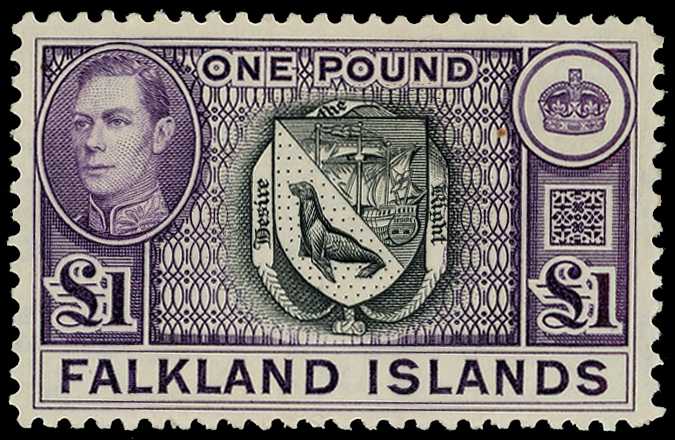 1938 printing of the £1 in black and...