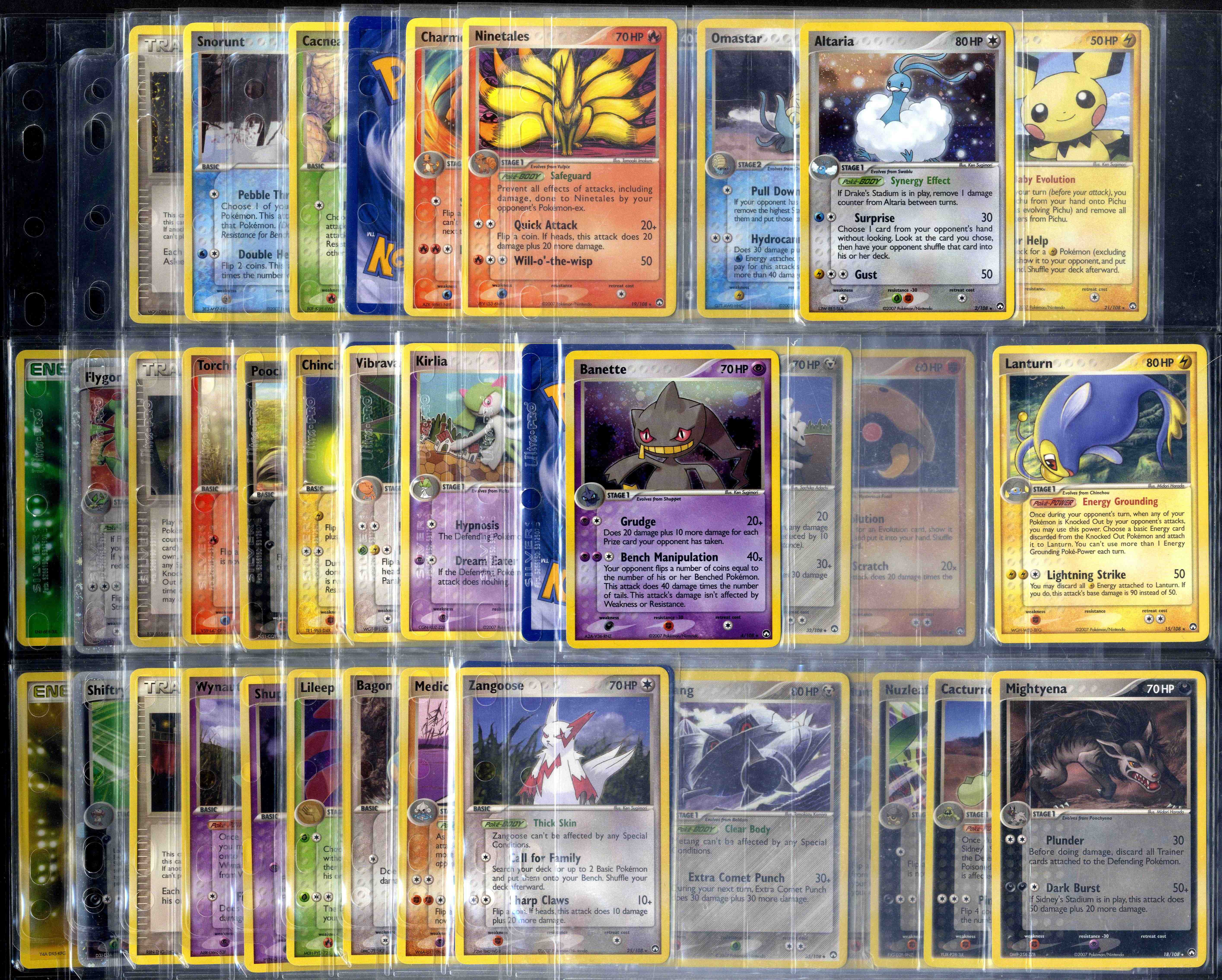 EX Power Keepers - Partially Complete Set - All EX Pokémon - 68 Cards total