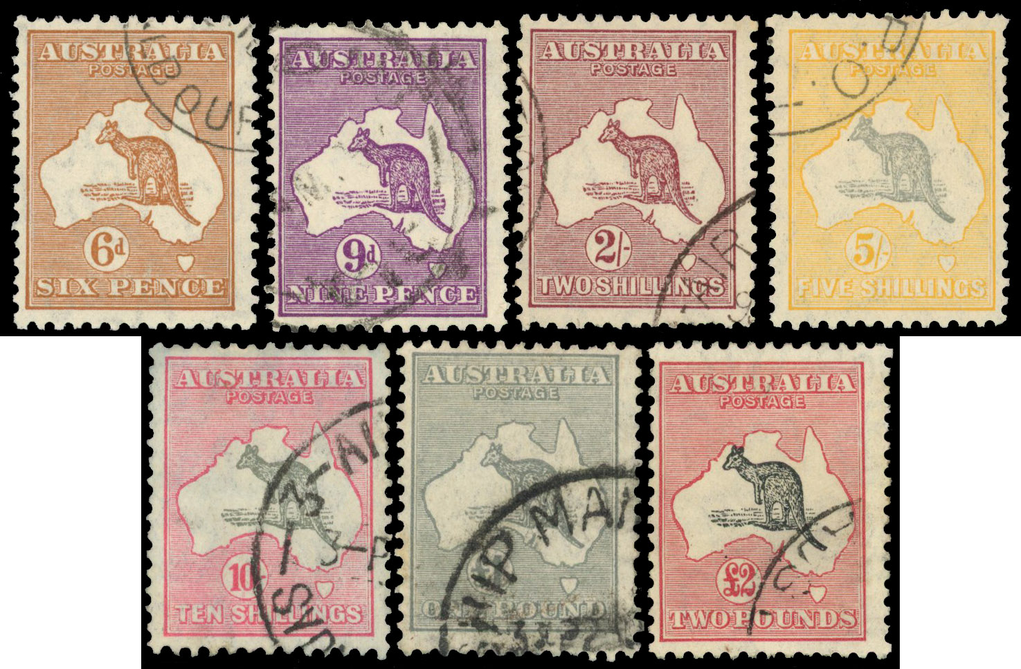 Australia SG 132-8 used