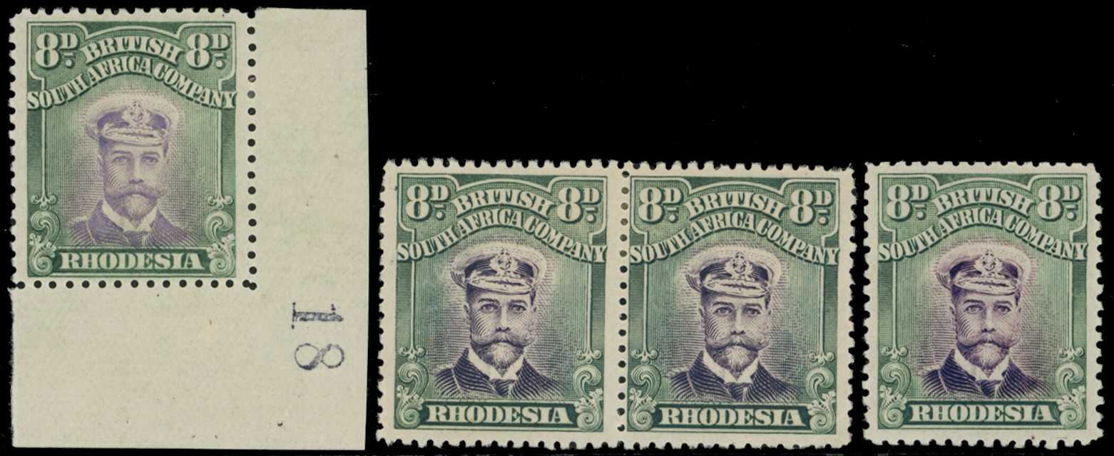 1913-7 8d Head Die II, perf 14. Lower...