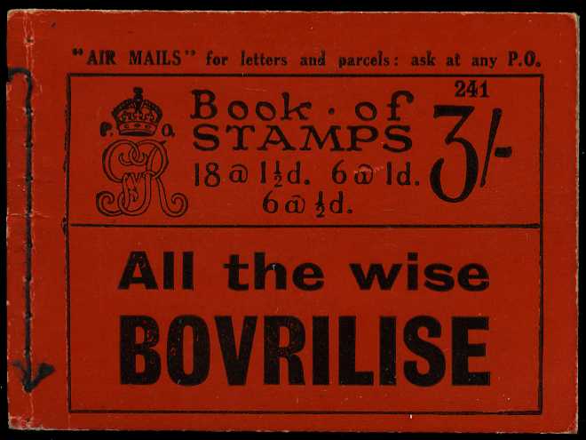 1932 (July) 3/- booklet (#241), panes mainly...