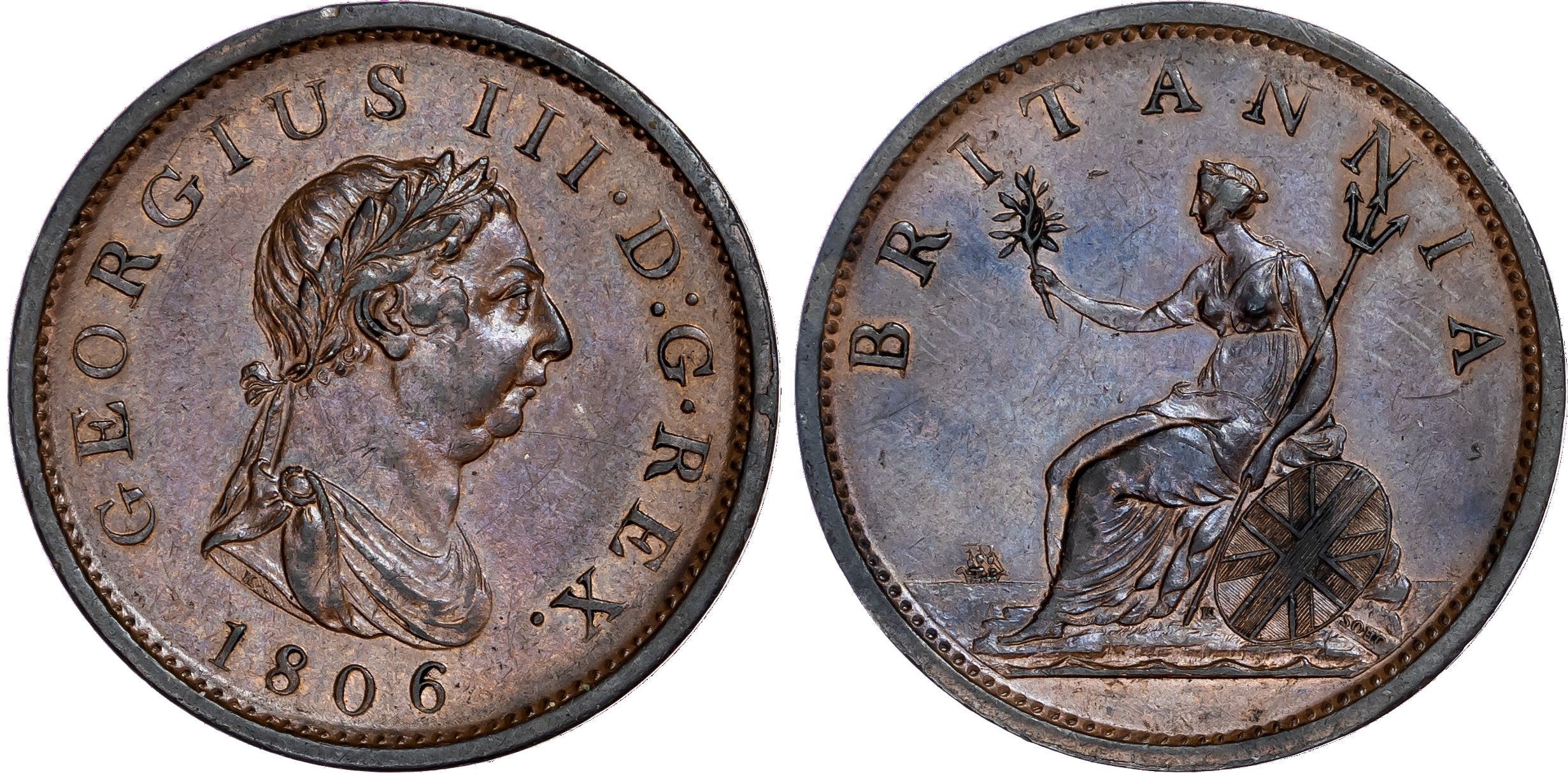 George III (1760-1820), Penny, 1806