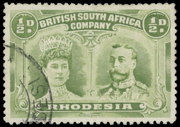 ½d apple green perf 14 x 13½ RJL 6 used