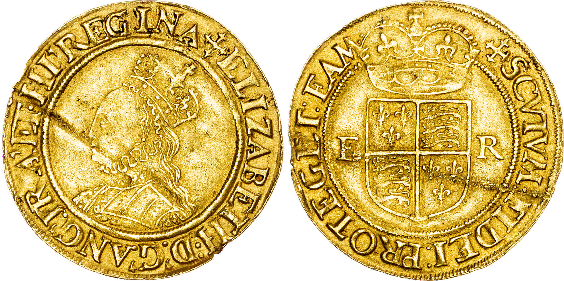 Elizabeth I (1558-1603), Half-Pound, first issue, mm. cross-crosslet (1560-61).