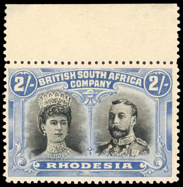 SG 153 2s black and ultramarine, #2 gash in ear