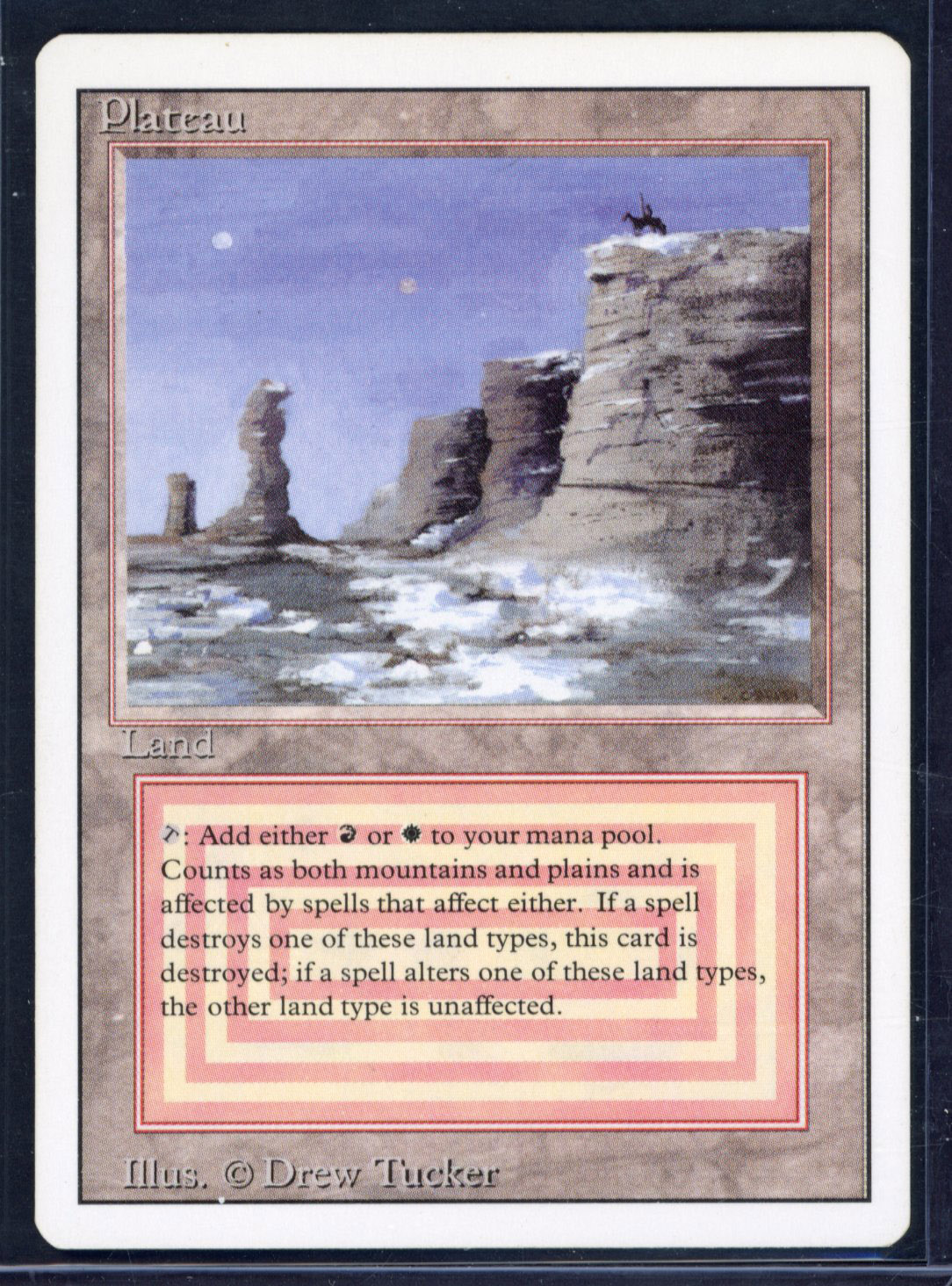 Magic The Gathering - Plateau - Revised - Very Light Play 