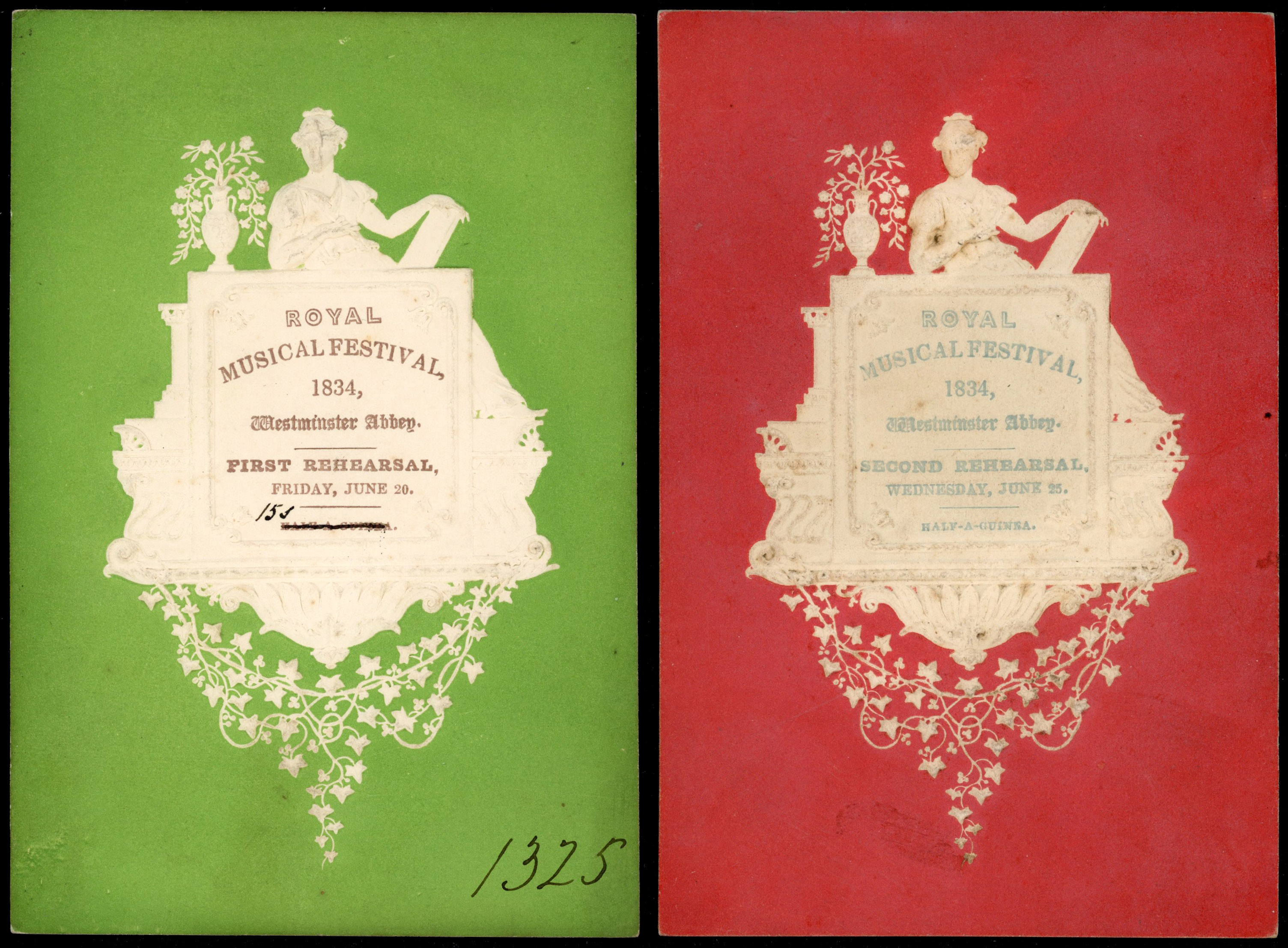 Ephemera.  1834 Charles Whiting 1934 Music Festival ticket