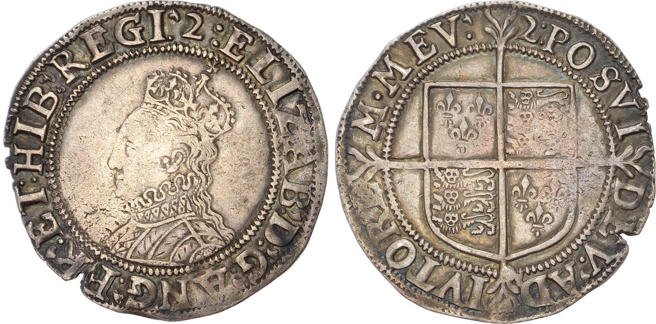 Elizabeth I (1558-1603). AR Shilling, Seventh issue.