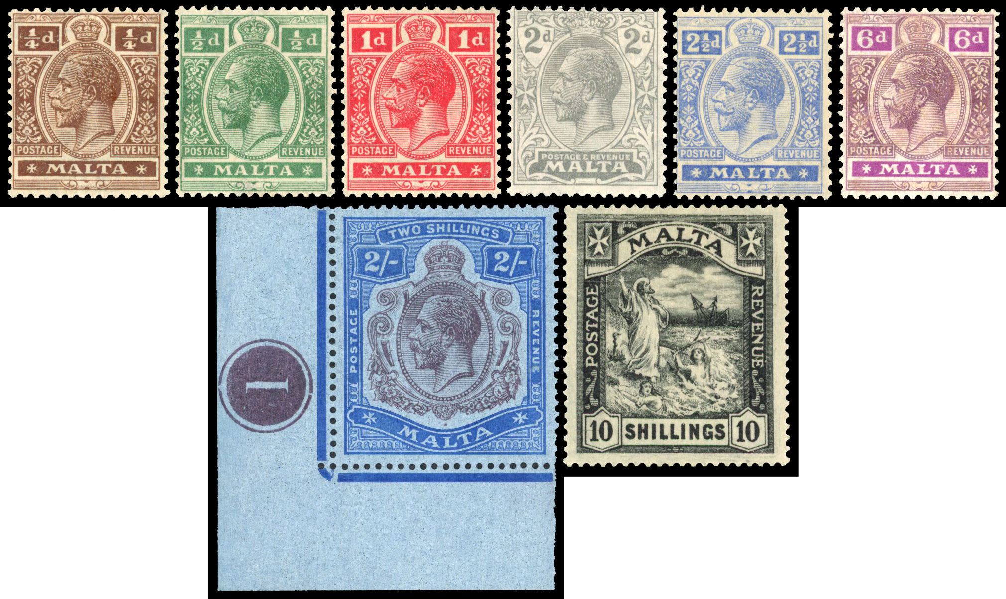 Malta 1921-22 set to 10s