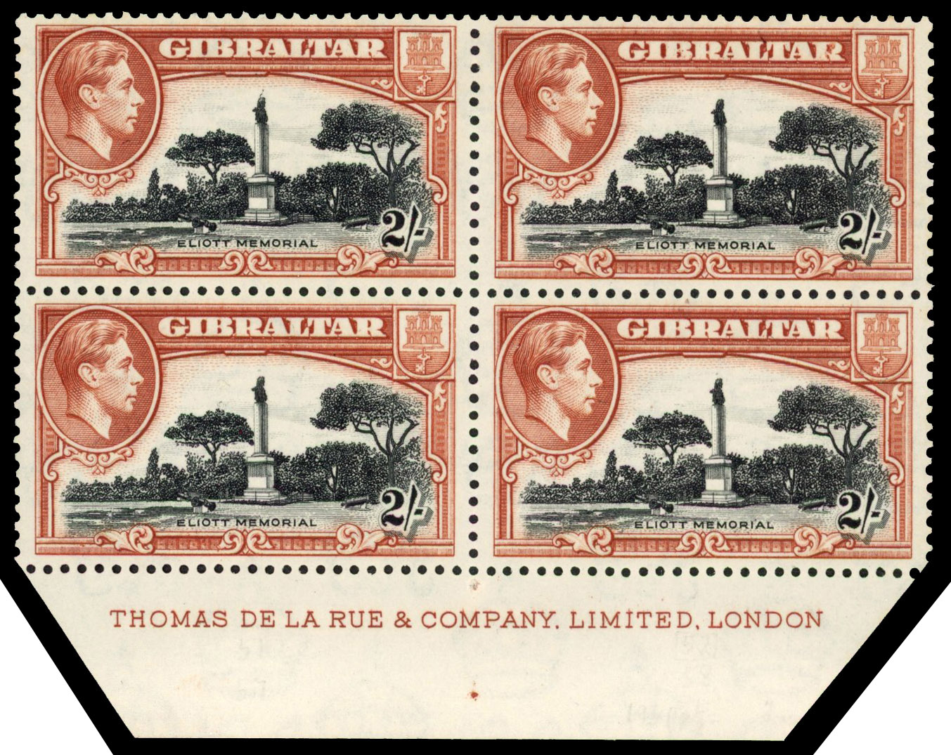 Gibraltar SG 128ba, bb block mint