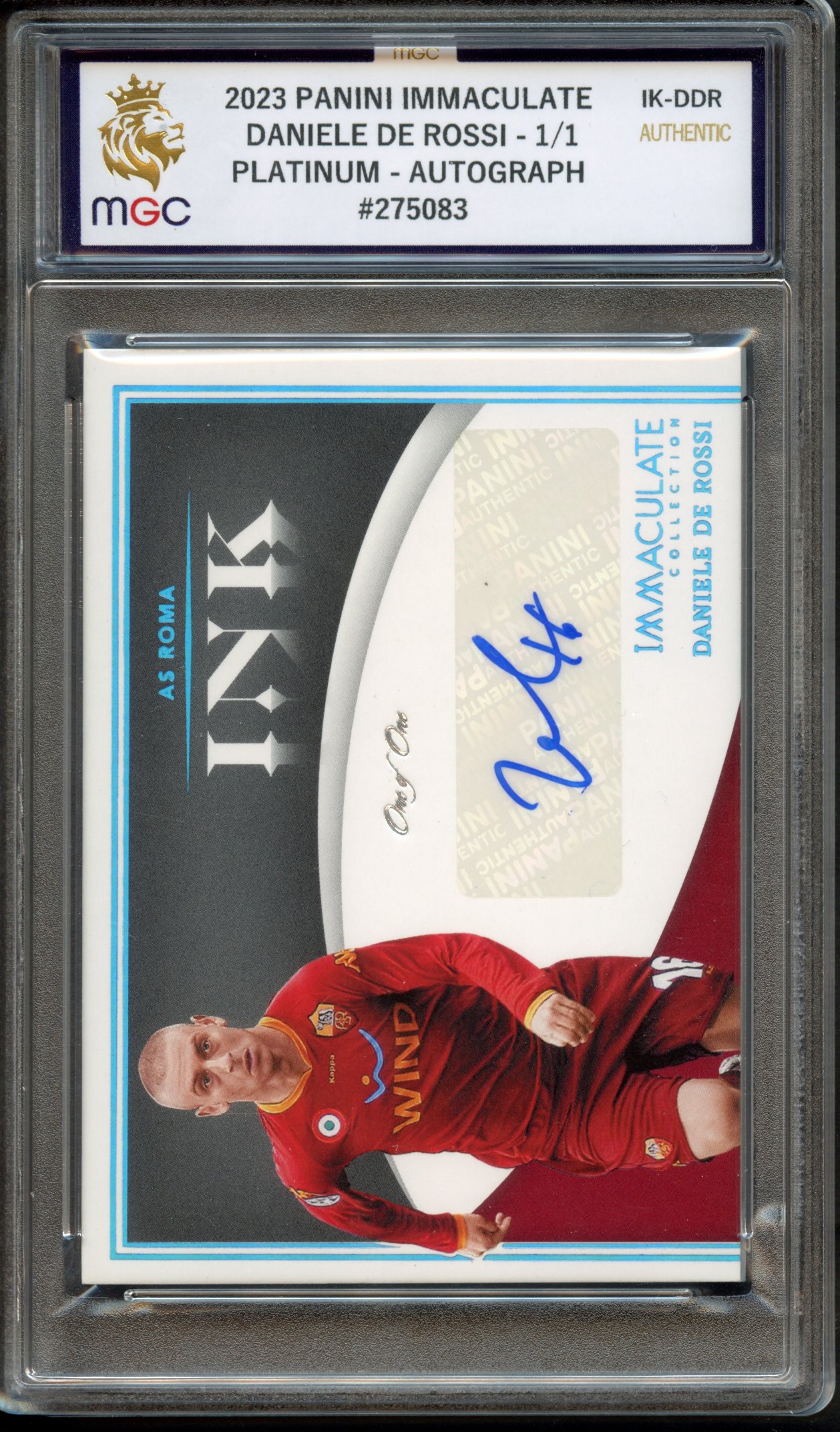 2023 PANINI IMMACULATE DANIELE DE ROSSI 1/1 PLATINUM AUTO #275083