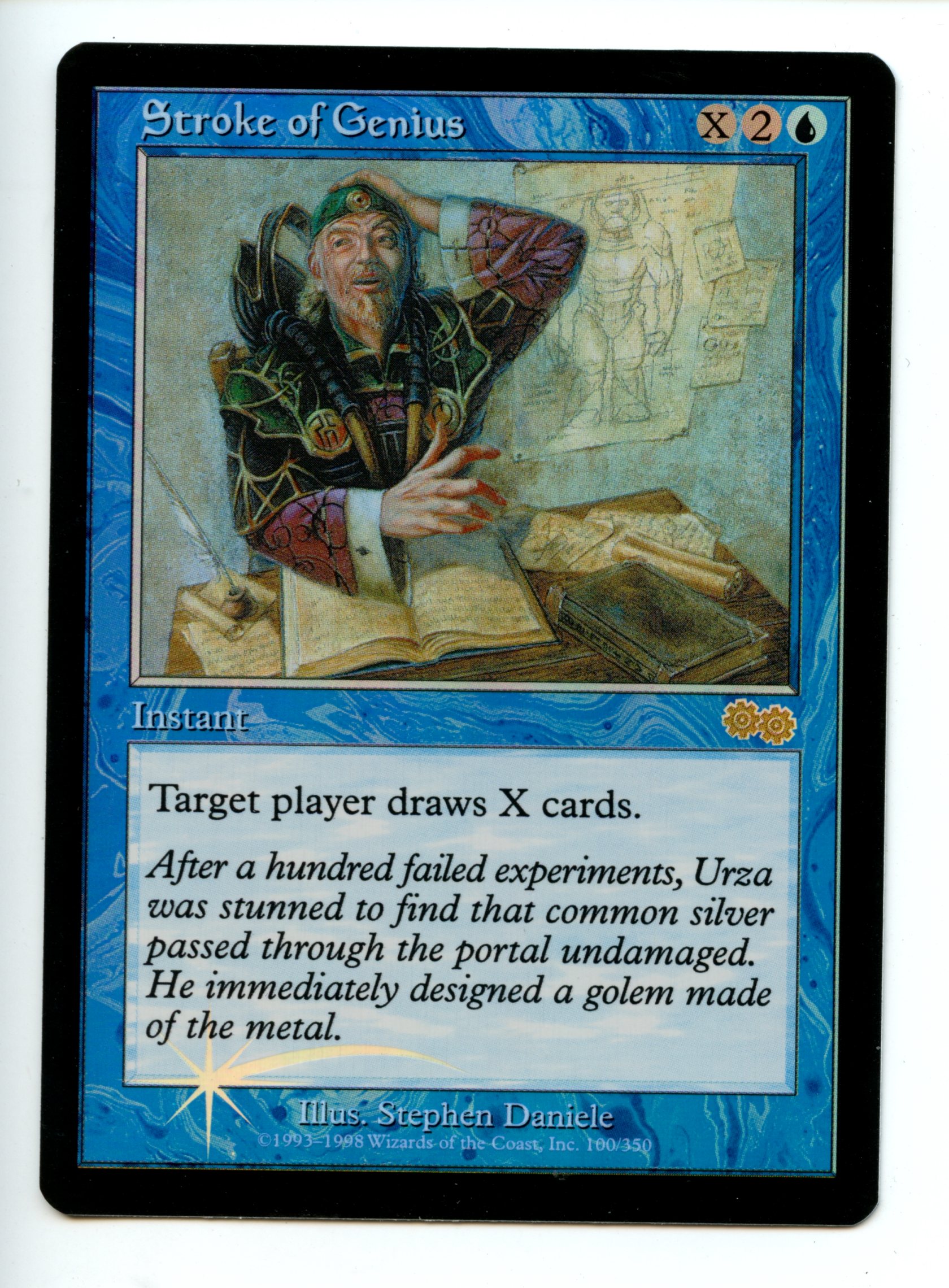 Magic The Gathering  - Stroke of Genius  FOIL  - Arena League Promos - Moderately Played