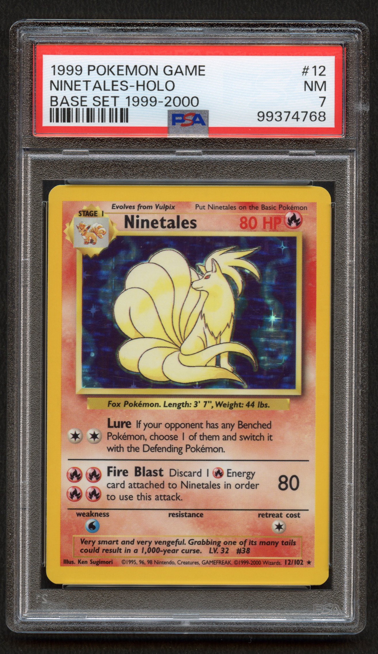 <p>PSA 7 Ninetales - Base Set 4th Print - 1999-2000</p>