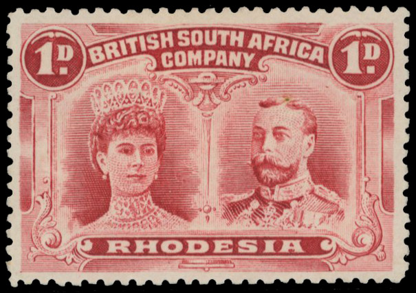 † 1d bright carmine perf 13½ SG 182, position 31A mint