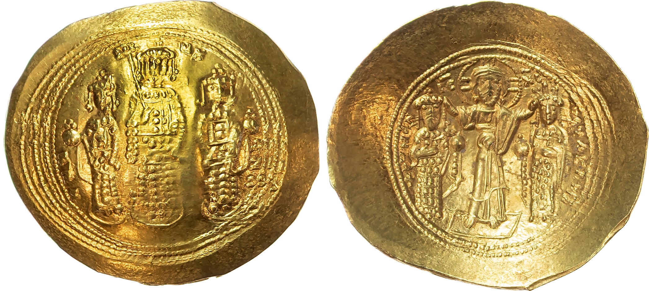 Romanus IV, with Eudocia, Michael VII, Constantius and Andronicus (AD 1068-1071) AV Histamenon, Constantinople, 4.43g.