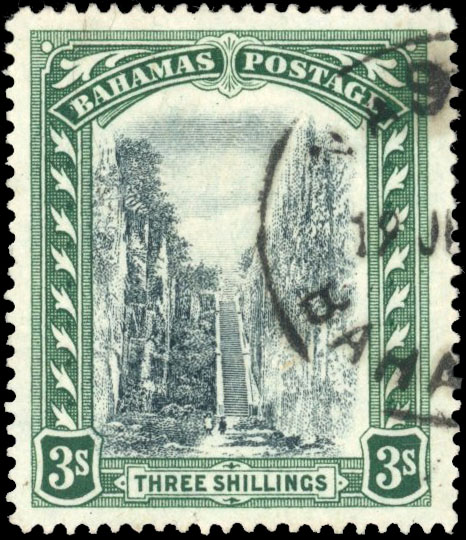 Bahamas SG 80w 1917 3s watermark inverted used